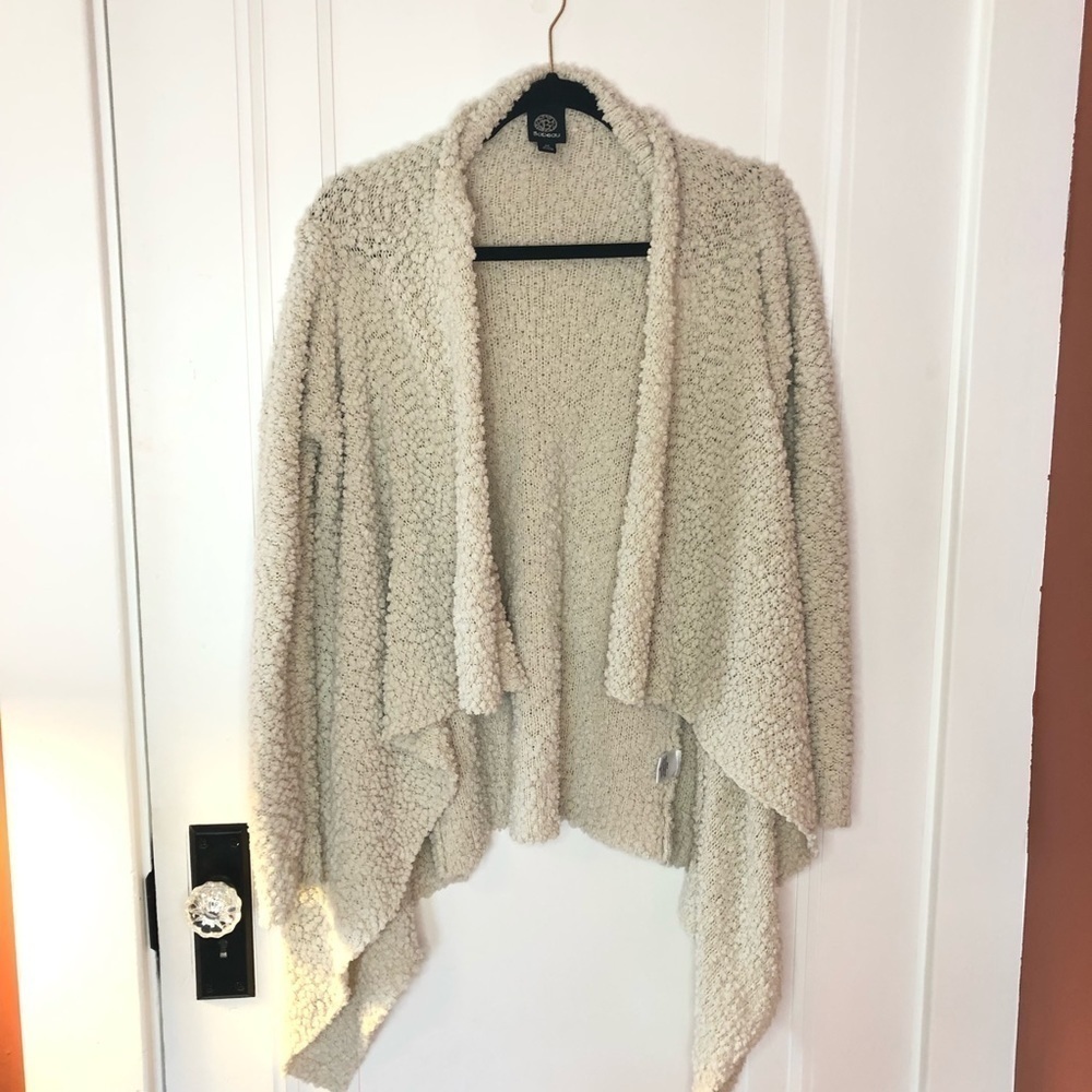 Bobeau Popcorn Knit Waterfall Cardigan​​​​​